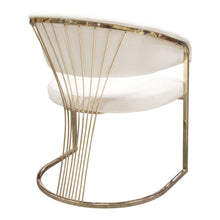 Load image into Gallery viewer, Solstice Dining Chair in Cream Velvet w/ Polished Gold Metal Frame by Diamond Sofa
