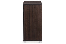Load image into Gallery viewer, Baxton Studio Zentra Modern and Contemporary Dark Brown Sideboard Storage Cabinet with Glass Doors
