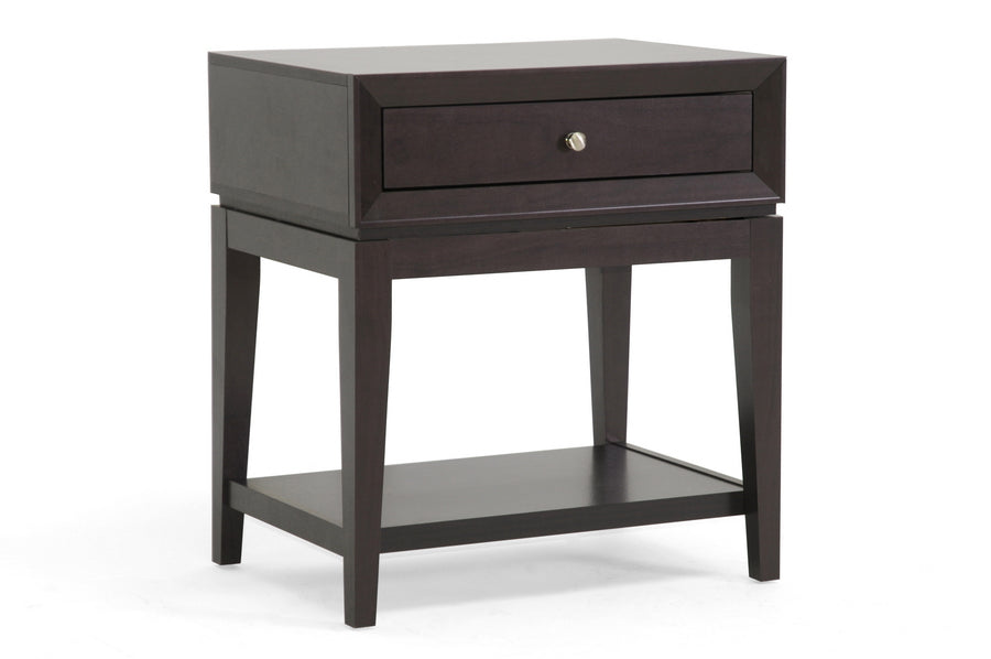 Baxton Studio Morgan Brown Modern Accent Table and Nightstand