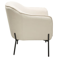 Load image into Gallery viewer, Status Accent Chair in Cream Fabric with Black Powder Coated Metal Leg by Diamond Sofa
