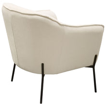 Load image into Gallery viewer, Status Accent Chair in Cream Fabric with Black Powder Coated Metal Leg by Diamond Sofa
