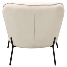 Load image into Gallery viewer, Status Accent Chair in Cream Fabric with Black Powder Coated Metal Leg by Diamond Sofa
