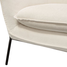 Load image into Gallery viewer, Status Accent Chair in Cream Fabric with Black Powder Coated Metal Leg by Diamond Sofa
