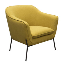 Load image into Gallery viewer, Status Accent Chair in Yellow Fabric with Metal Leg by Diamond Sofa

