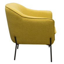 Load image into Gallery viewer, Status Accent Chair in Yellow Fabric with Metal Leg by Diamond Sofa
