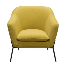 Load image into Gallery viewer, Status Accent Chair in Yellow Fabric with Metal Leg by Diamond Sofa
