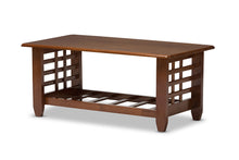 Load image into Gallery viewer, Baxton Studio Larissa Modern Classic Mission Style Cherry Finished Brown Wood Living Room Occasional Coffee Table
