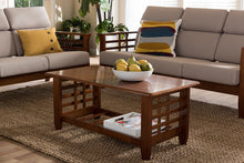 Load image into Gallery viewer, Baxton Studio Larissa Modern Classic Mission Style Cherry Finished Brown Wood Living Room Occasional Coffee Table
