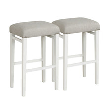 Load image into Gallery viewer, 2 Pieces 24.5/29.5 Inch Backless Barstools with Padded Seat Cushions-29.5 inches
