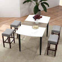 Load image into Gallery viewer, Set of 2 25 Inch Bar Stool with Curved Seat Cushions-Gray
