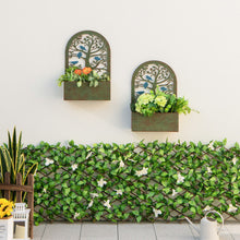 Load image into Gallery viewer, Set of 2 Decorative Raised Garden Bed for Climbing Plants-Rust
