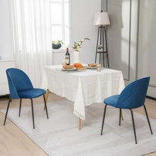 Load image into Gallery viewer, Set of 2 Upholstered Velvet Dining Chair with Metal Base for Living Room-Blue

