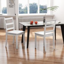 Load image into Gallery viewer, Set of 2 Wood Dining Chairs with Solid Rubber Wood Legs-White

