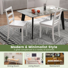 Load image into Gallery viewer, Set of 2 Wood Dining Chairs with Solid Rubber Wood Legs-White
