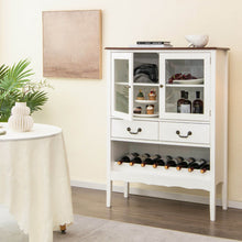 Load image into Gallery viewer, Sideboard Buffet Cabinet with 2 Tempered Glass Doors-White
