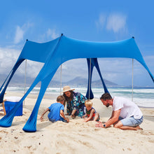Load image into Gallery viewer, 10 x 10 Feet Outdoor Sunshade Beach Canopy Tent for Camping-Blue
