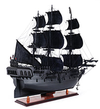 Load image into Gallery viewer, Black Pearl Pirate Ship Large With Table Top Display Case
