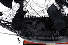 Load image into Gallery viewer, Black Pearl Pirate Ship Large With Table Top Display Case
