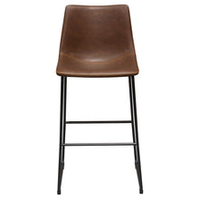 Load image into Gallery viewer, Theo Set of (2) Bar Height Chairs in Chocolate Leatherette w/ Black Metal Base by Diamond Sofa
