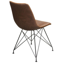 Load image into Gallery viewer, Theo Set of (4) Dining Chairs in Chocolate Leatherette w/ Black Metal Base by Diamond Sofa
