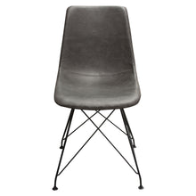 Load image into Gallery viewer, Theo Set of (4) Dining Chairs in Weathered Grey Leatherette w/ Black Metal Base by Diamond Sofa
