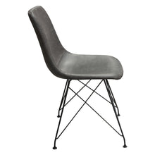 Load image into Gallery viewer, Theo Set of (4) Dining Chairs in Weathered Grey Leatherette w/ Black Metal Base by Diamond Sofa
