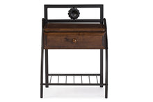 Load image into Gallery viewer, Baxton Studio Jevenci Vintage Industrial Black Finished Metal Nightstand
