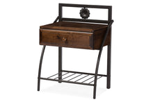 Load image into Gallery viewer, Baxton Studio Jevenci Vintage Industrial Black Finished Metal Nightstand
