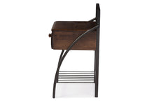 Load image into Gallery viewer, Baxton Studio Jevenci Vintage Industrial Black Finished Metal Nightstand
