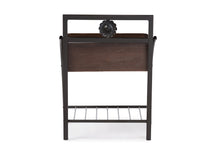 Load image into Gallery viewer, Baxton Studio Jevenci Vintage Industrial Black Finished Metal Nightstand
