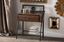 Load image into Gallery viewer, Baxton Studio Jevenci Vintage Industrial Black Finished Metal Nightstand
