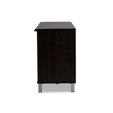 Load image into Gallery viewer, Baxton Studio Unna 70-Inch Dark Brown Wood TV Cabinet with 2 Sliding Doors and Drawer
