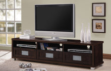 Load image into Gallery viewer, Baxton Studio Gerhardine Dark Brown Wood 63-Inch TV Cabinet with 3-drawer
