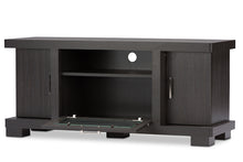 Load image into Gallery viewer, Baxton Studio Viveka 47-Inch Greyish Dark Brown Wood TV Cabinet with 2 Doors
