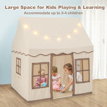 Load image into Gallery viewer, Toddler Large Playhouse with Star String Lights-Brown
