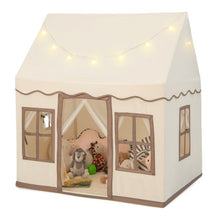 Load image into Gallery viewer, Toddler Large Playhouse with Star String Lights-Brown
