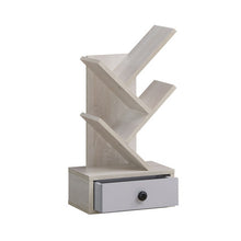 Load image into Gallery viewer, 5-Tier Floor Standing Tree Bookcase with Drawer-Beige
