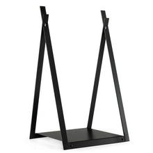 Load image into Gallery viewer, Triangle Firewood Rack with Raised Base for Fireplace Fire Pit-Black
