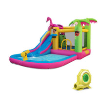 Load image into Gallery viewer, Inflatable Bounce Castle with Long Water Slide and 735W Blower

