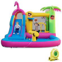 Load image into Gallery viewer, Inflatable Bounce Castle with Long Water Slide and 735W Blower
