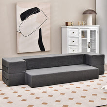 Load image into Gallery viewer, 8 Inch Convertible Folding Sofa Bed with Washable Cover-Twin Size
