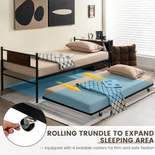 Load image into Gallery viewer, Twin Size 2-In-1 Daybed Frame with Pullout Trundle
