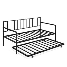 Load image into Gallery viewer, Twin Size Daybed and Trundle Frame Set Trundle Bedframe
