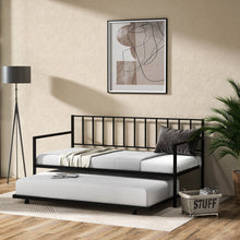 Load image into Gallery viewer, Twin Size Daybed and Trundle Frame Set Trundle Bedframe
