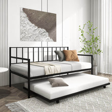 Load image into Gallery viewer, Twin Size Daybed and Trundle Frame Set Trundle Bedframe
