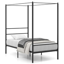 Load image into Gallery viewer, Twin/Full/Queen Size Metal Canopy Bed Frame with Slat Support-Twin Size
