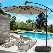 Load image into Gallery viewer, Fillable Universal Offset Umbrella Base with Cross Base and Wheels-Black
