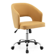 Load image into Gallery viewer, Upholstered Swivel Office Chair with Hollow Out Back
