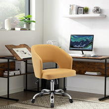 Load image into Gallery viewer, Upholstered Swivel Office Chair with Hollow Out Back
