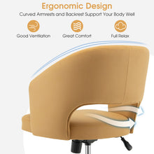 Load image into Gallery viewer, Upholstered Swivel Office Chair with Hollow Out Back
